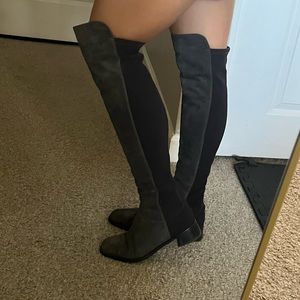 Stuart weitzman, gray suede boot